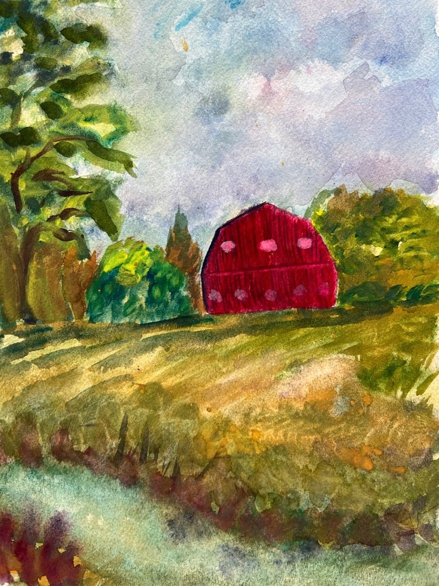 Indiana Barn Watercolor